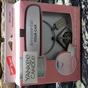 Yankee Candle Charming scent bangle, locket, refill & 3 charms. New in boxes.